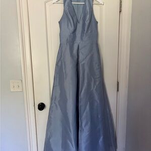 Dessy bridesmaid dress in “cloudy”